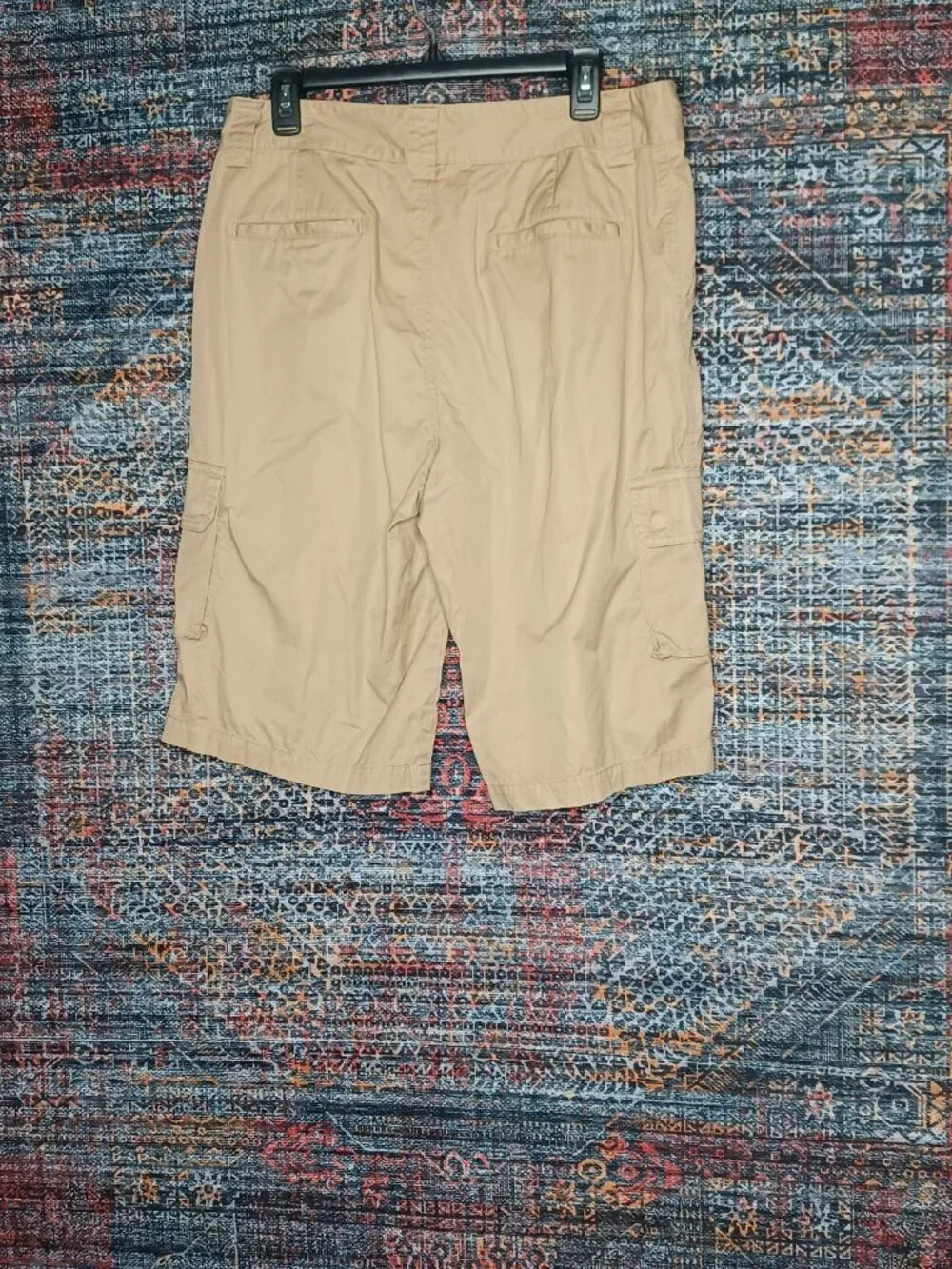 Lauren Ralph Lauren LRL womens solid tan long cargo shorts 12 EUC